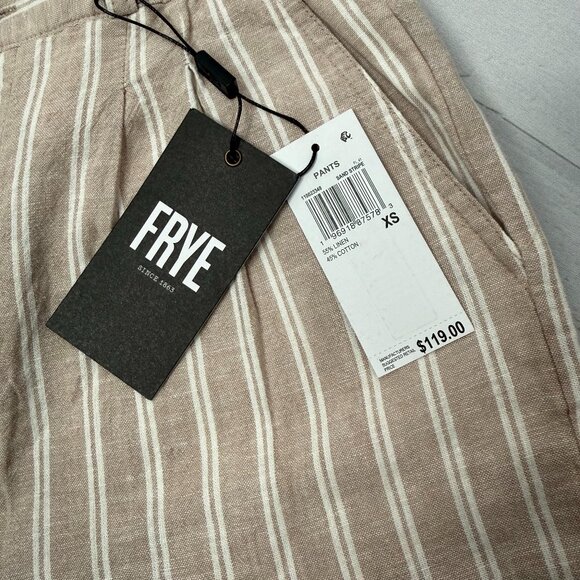 NWT FRYE Linen Striped Wide Leg Pant XS - Picture 7 of 9